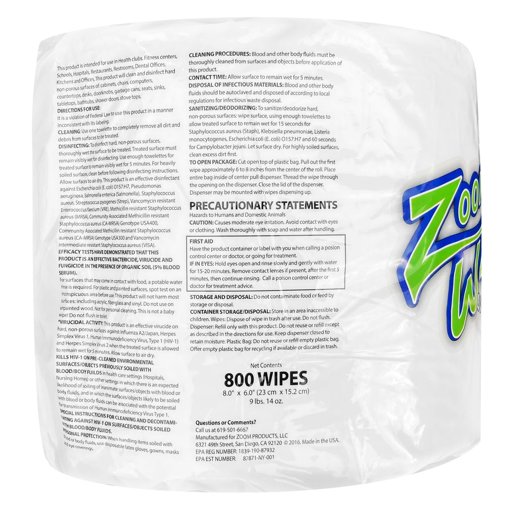 disinfecting gym wipes for equipment and surfaces - bulk pack of 4 refill rolls for dispensers